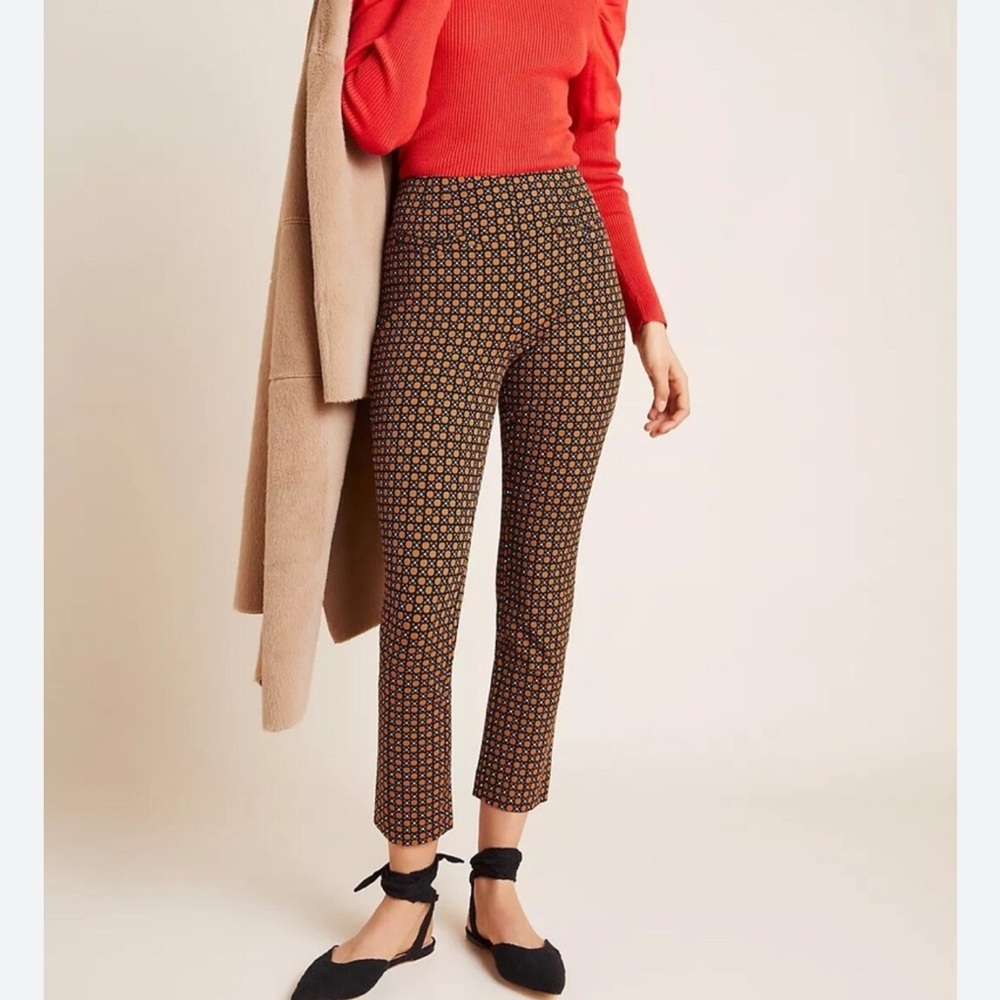 Anthropologie the essential slim high waist trouser pant SZ 4